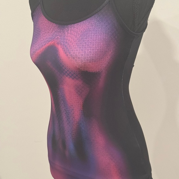 Xs new camisole body outlined black/ purple tight summer mini dress never worn - Picture 16 of 17
